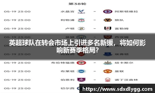 英超球队在转会市场上引进多名新援，将如何影响新赛季格局？