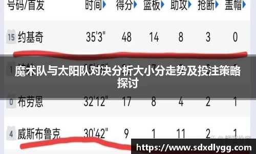 魔术队与太阳队对决分析大小分走势及投注策略探讨